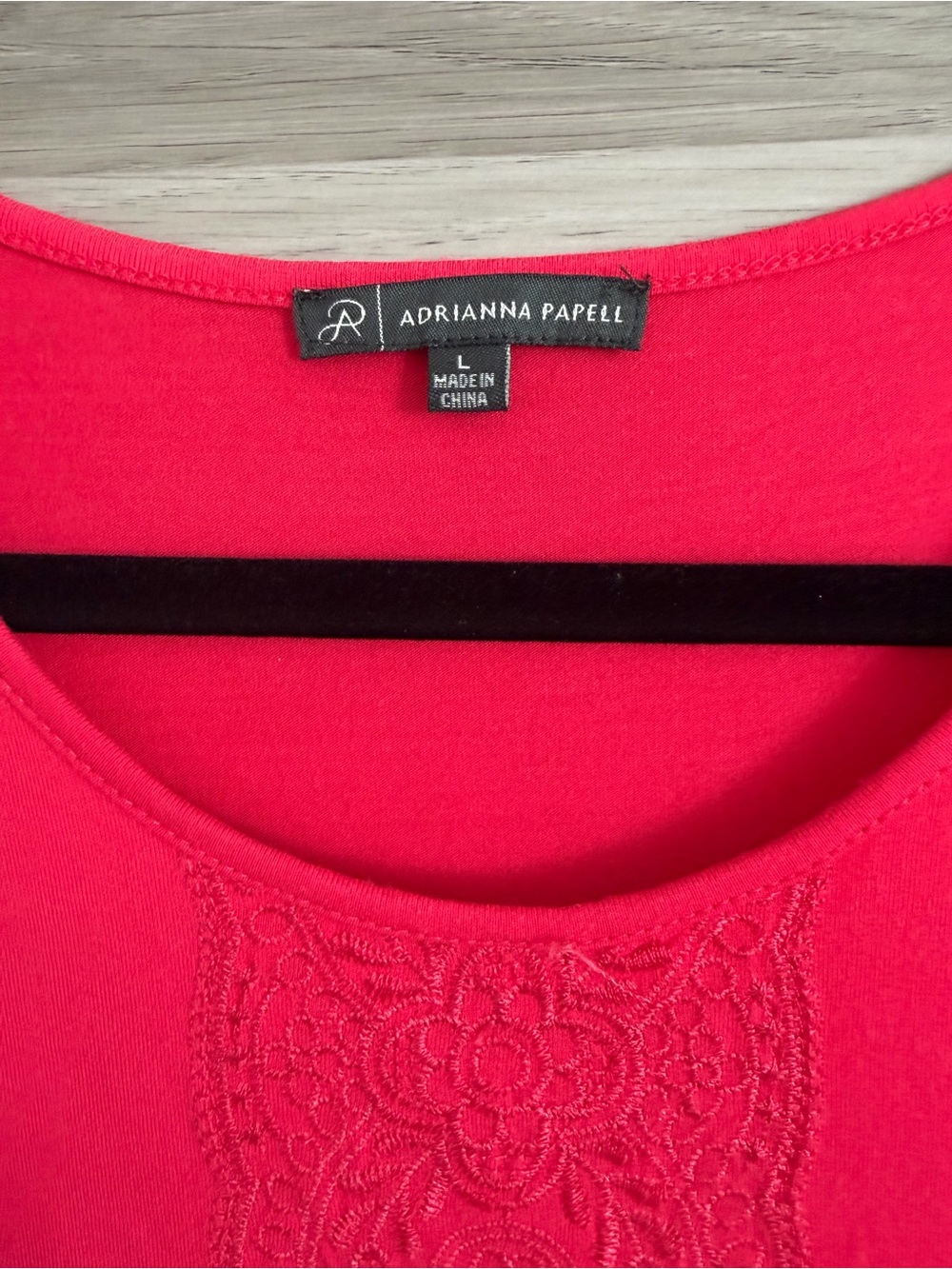 Adrianna Papell Women's Embroidered Peplum Tank Top Size L - Picture 2 of 6
